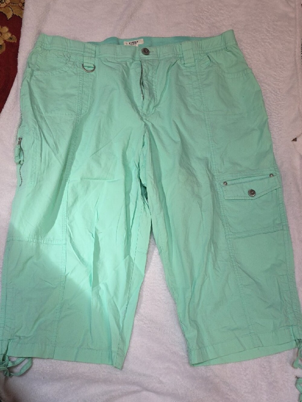 Cato Mint Green Cargo Capris-18W